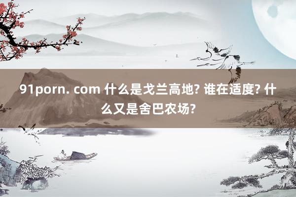 91porn. com 什么是戈兰高地? 谁在适度? 什么又是舍巴农场?