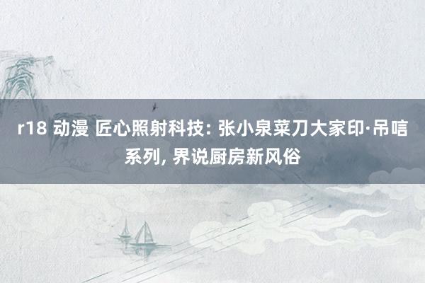 r18 动漫 匠心照射科技: 张小泉菜刀大家印·吊唁系列， 界说厨房新风俗