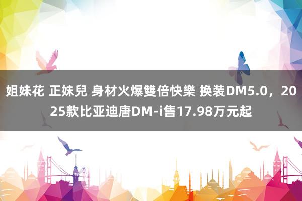 姐妹花 正妹兒 身材火爆雙倍快樂 换装DM5.0，2025款比亚迪唐DM-i售17.98万元起