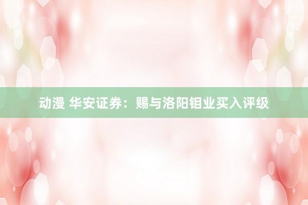 动漫 华安证券：赐与洛阳钼业买入评级