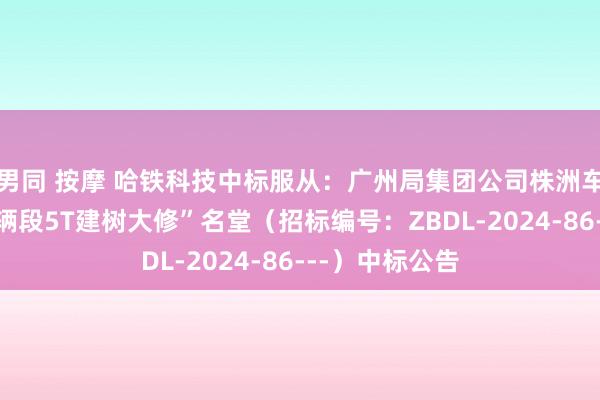 男同 按摩 哈铁科技中标服从：广州局集团公司株洲车辆段“株洲车辆段5T建树大修”名堂（招标编号：ZBDL-2024-86---）中标公告