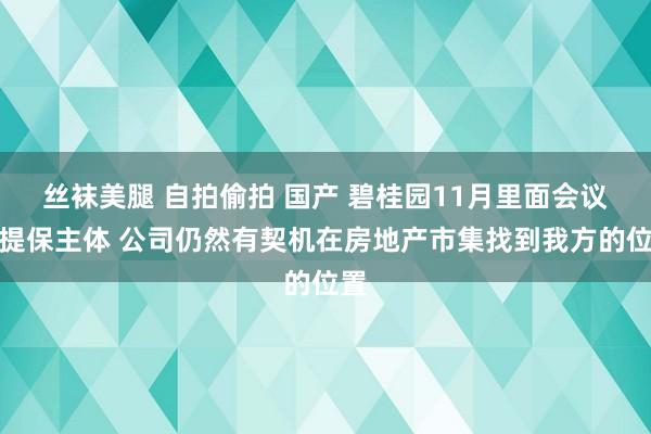 丝袜美腿 自拍偷拍 国产 碧桂园11月里面会议首提保主体 公司仍然有契机在房地产市集找到我方的位置
