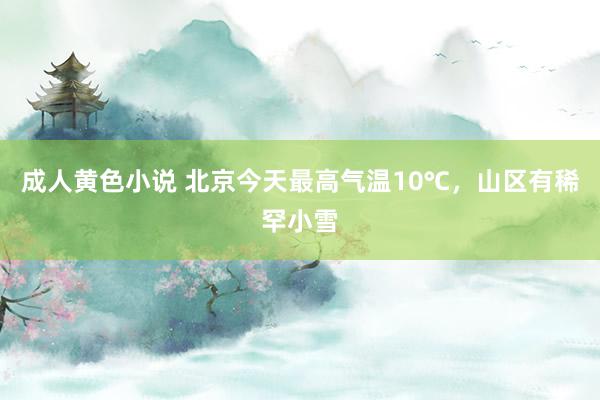 成人黄色小说 北京今天最高气温10℃，山区有稀罕小雪
