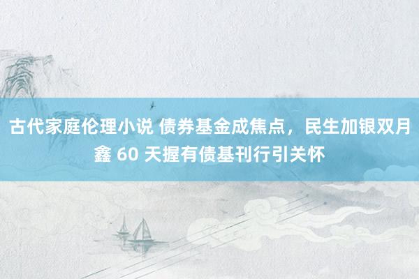 古代家庭伦理小说 债券基金成焦点，民生加银双月鑫 60 天握有债基刊行引关怀