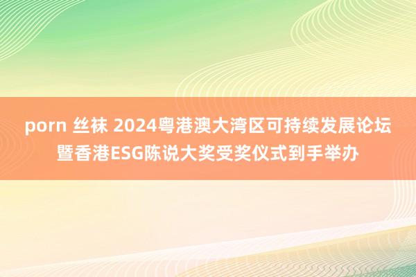 porn 丝袜 2024粤港澳大湾区可持续发展论坛暨香港ESG陈说大奖受奖仪式到手举办