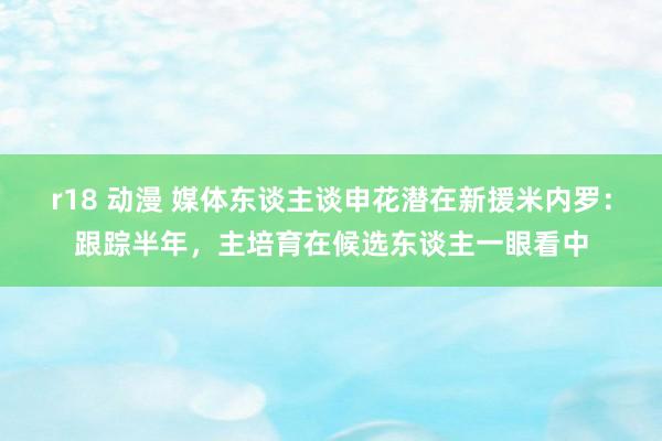 r18 动漫 媒体东谈主谈申花潜在新援米内罗：跟踪半年，主培育在候选东谈主一眼看中
