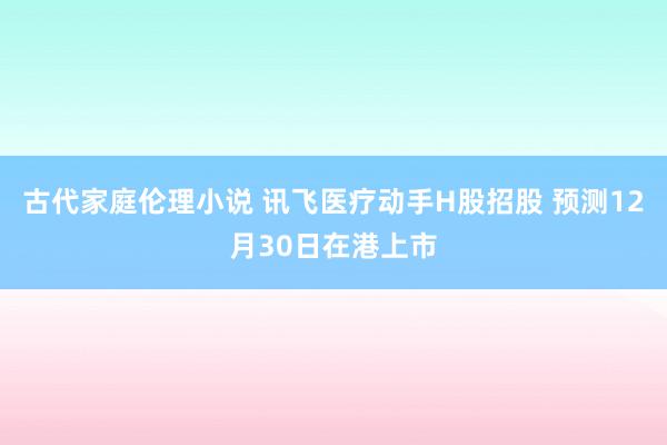古代家庭伦理小说 讯飞医疗动手H股招股 预测12月30日在港上市