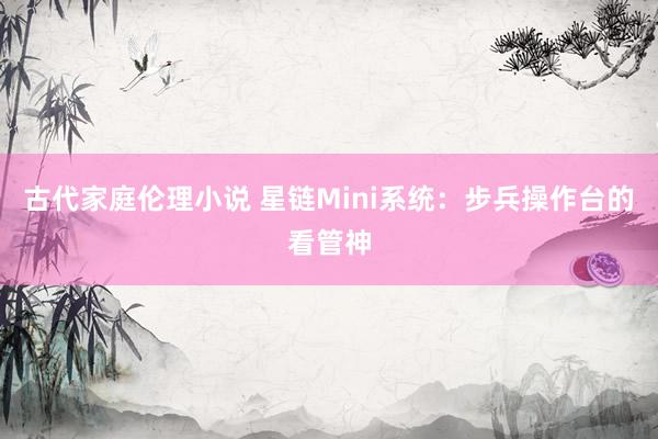 古代家庭伦理小说 星链Mini系统：步兵操作台的看管神