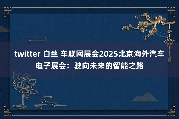 twitter 白丝 车联网展会2025北京海外汽车电子展会：驶向未来的智能之路