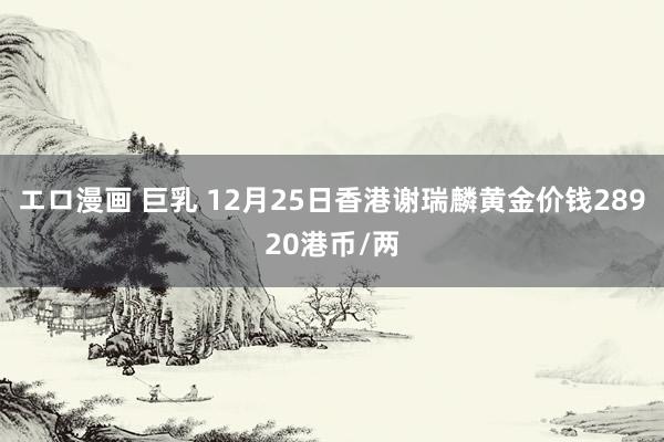 エロ漫画 巨乳 12月25日香港谢瑞麟黄金价钱28920港币/两