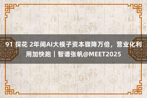 91 探花 2年间AI大模子资本骤降万倍，营业化利用加快跑｜智谱张帆@MEET2025