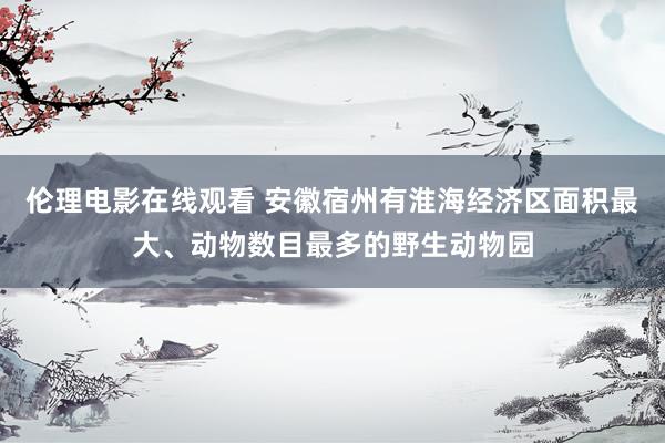 伦理电影在线观看 安徽宿州有淮海经济区面积最大、动物数目最多的野生动物园