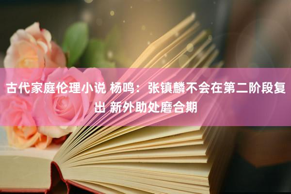 古代家庭伦理小说 杨鸣：张镇麟不会在第二阶段复出 新外助处磨合期