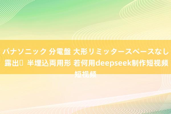 パナソニック 分電盤 大形リミッタースペースなし 露出・半埋込両用形 若何用deepseek制作短视频