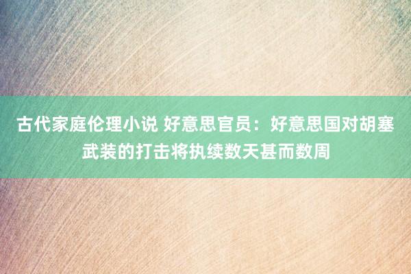 古代家庭伦理小说 好意思官员：好意思国对胡塞武装的打击将执续数天甚而数周
