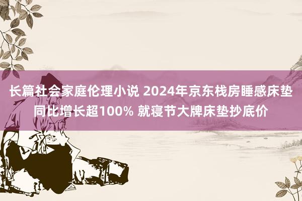 长篇社会家庭伦理小说 2024年京东栈房睡感床垫同比增长超100% 就寝节大牌床垫抄底价