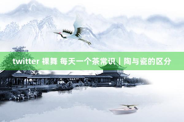 twitter 裸舞 每天一个茶常识｜陶与瓷的区分