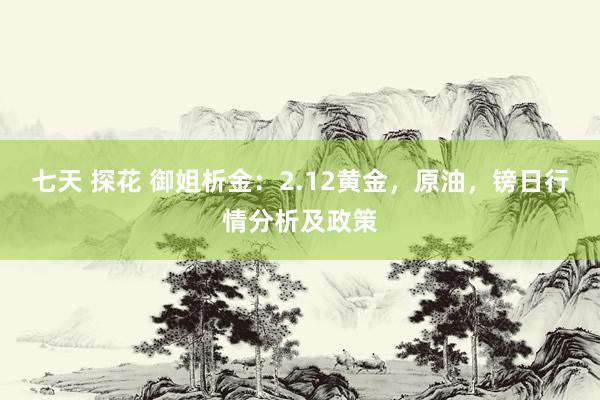 七天 探花 御姐析金：2.12黄金，原油，镑日行情分析及政策