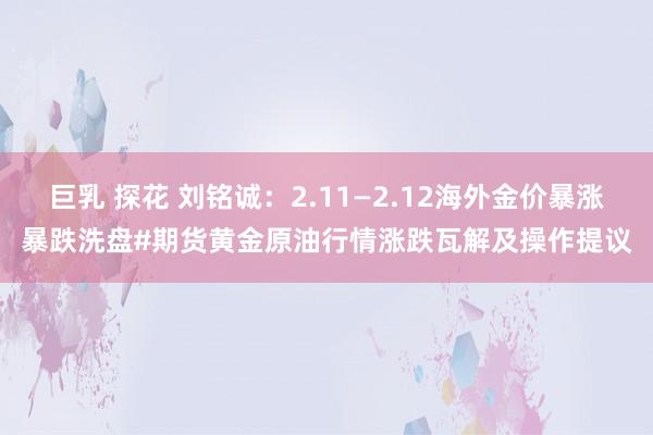 巨乳 探花 刘铭诚：2.11—2.12海外金价暴涨暴跌洗盘#期货黄金原油行情涨跌瓦解及操作提议