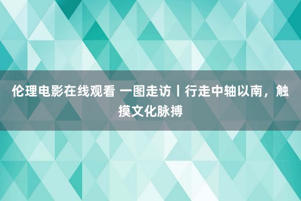 伦理电影在线观看 一图走访丨行走中轴以南，触摸文化脉搏