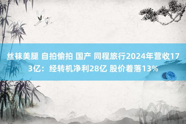 丝袜美腿 自拍偷拍 国产 同程旅行2024年营收173亿：经转机净利28亿 股价着落13%