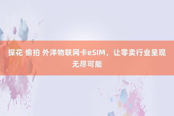 探花 偷拍 外洋物联网卡eSIM，让零卖行业呈现无尽可能