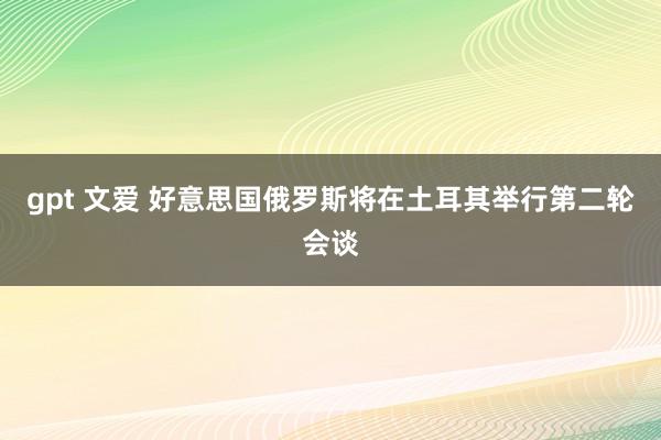 gpt 文爱 好意思国俄罗斯将在土耳其举行第二轮会谈